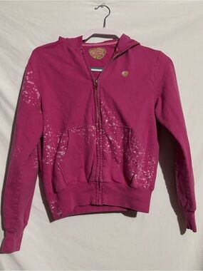 RARE Vintage Y2K Primp Pink Ice Cream Splatter Zip-Up Hoodie & Joggers Set